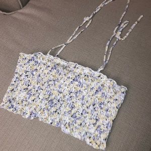 Cropped Floral Tube Top